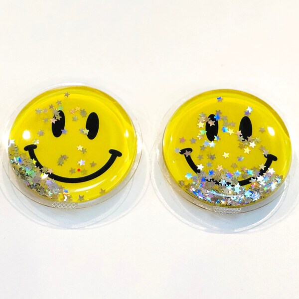 Smiley Face Holo sparkle Jelly Phone grip/ Phone Stand/ Phone Holder - **Buy ONE get ONE FREE**