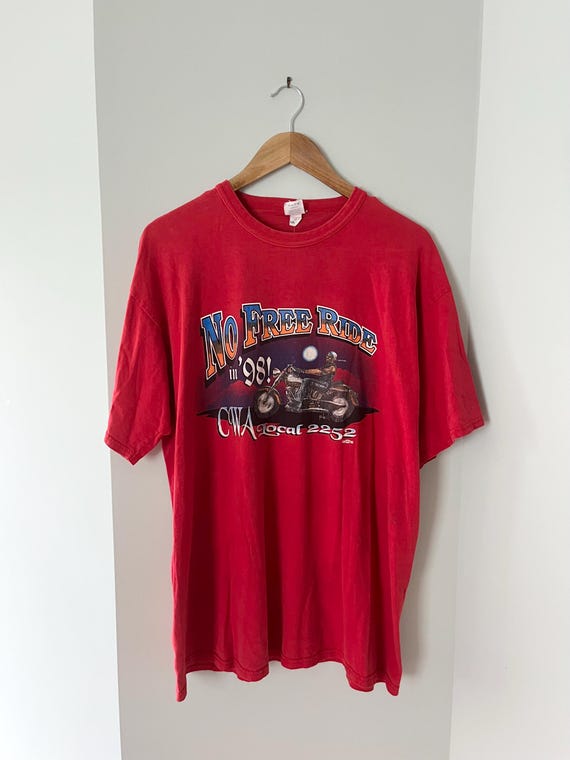 Vintage 1998 No Free Ride Motorcycle Tee Shirt