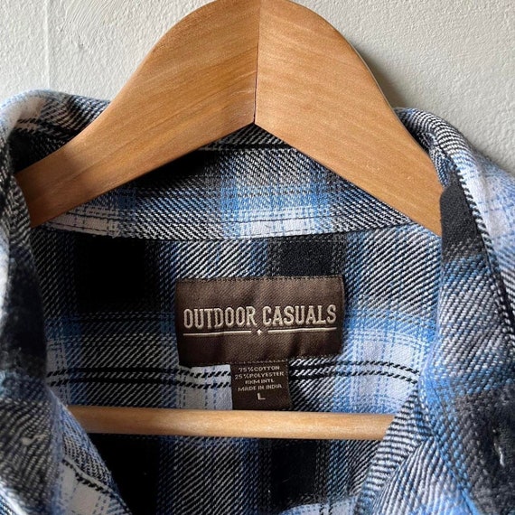 Blue and Black Flannel Shirt - image 4