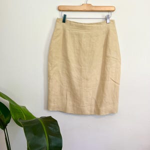 Vintage Butter Yellow Linen Skirt