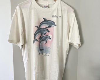 Vintage 90s Charleston Dolphin Tee Shirt