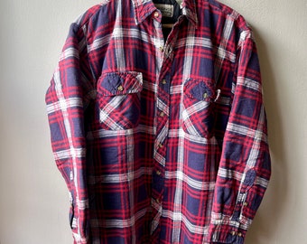 Red and Navy Flannel Quilt Jacket