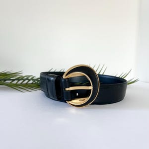 Vintage Chunky Black Belt