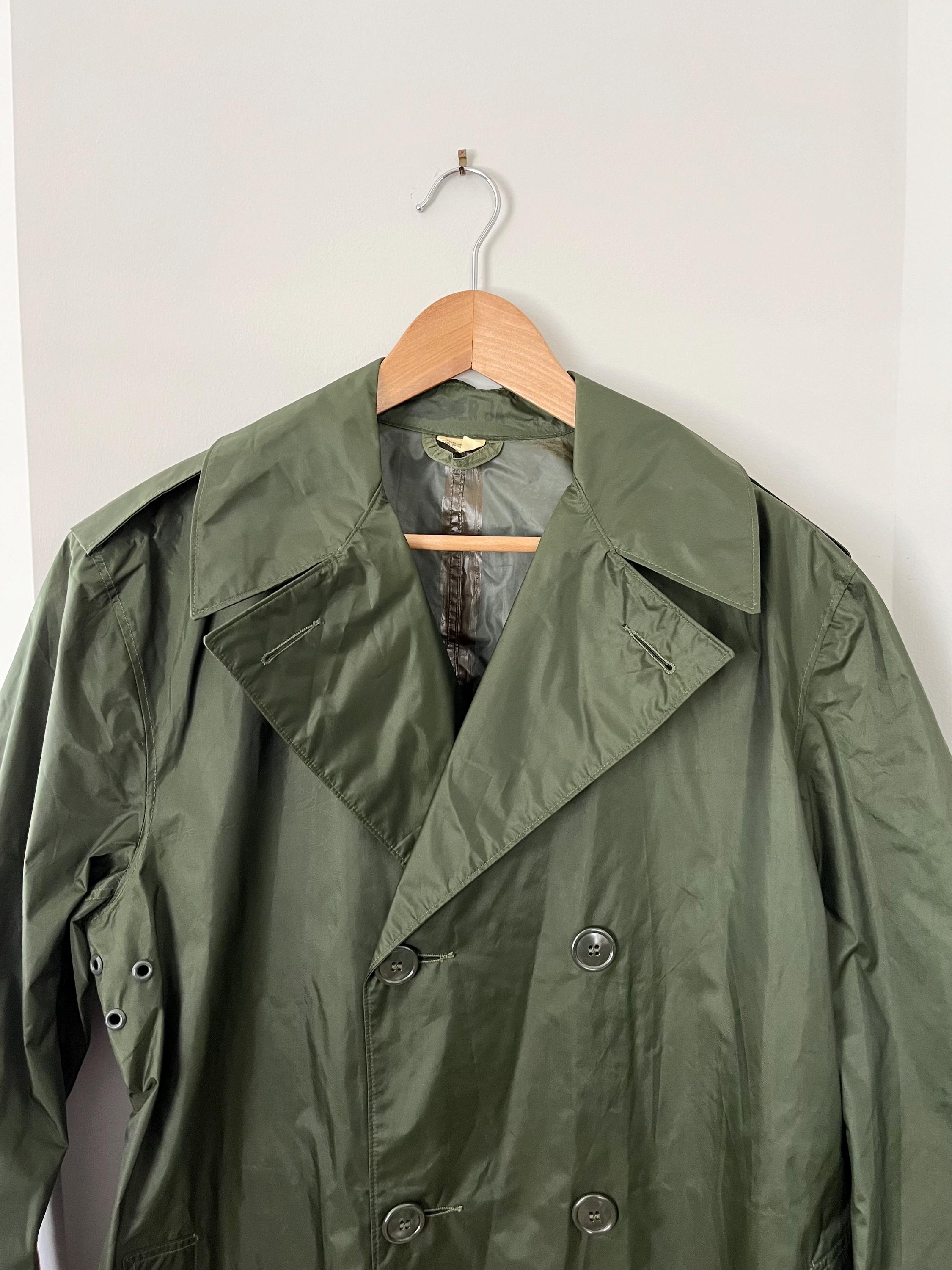Vintage 70s Army Green Military Raincoat - Etsy