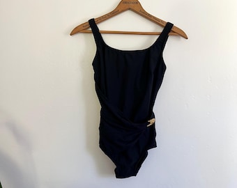 Vintage 1970s Gold Accent Swimsuit