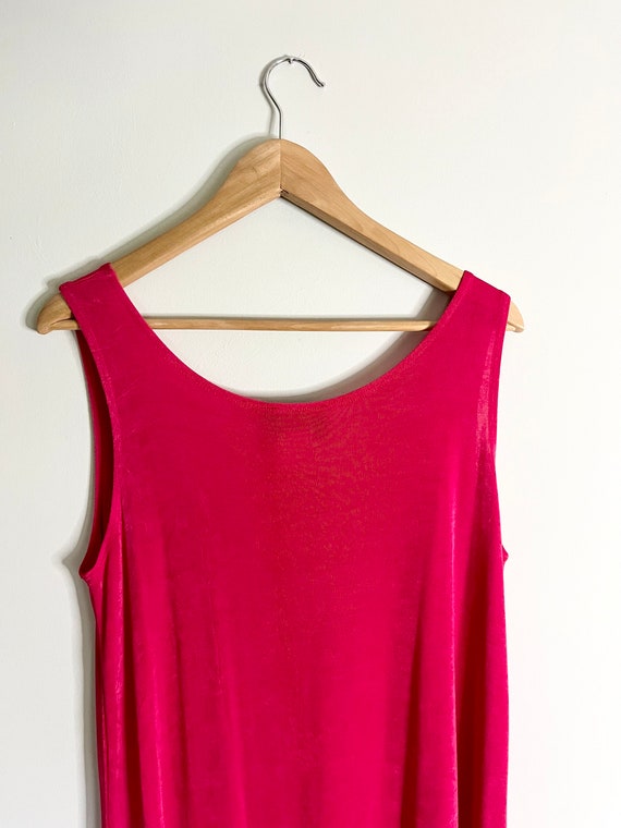 Vintage Bright Pink Slip Maxi Dress - image 5