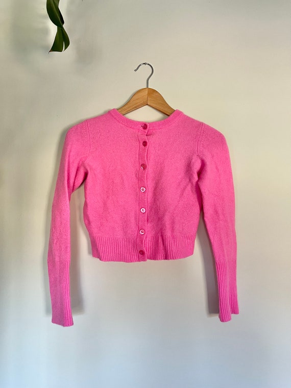 Pink Cashmere Cardigan Sweater