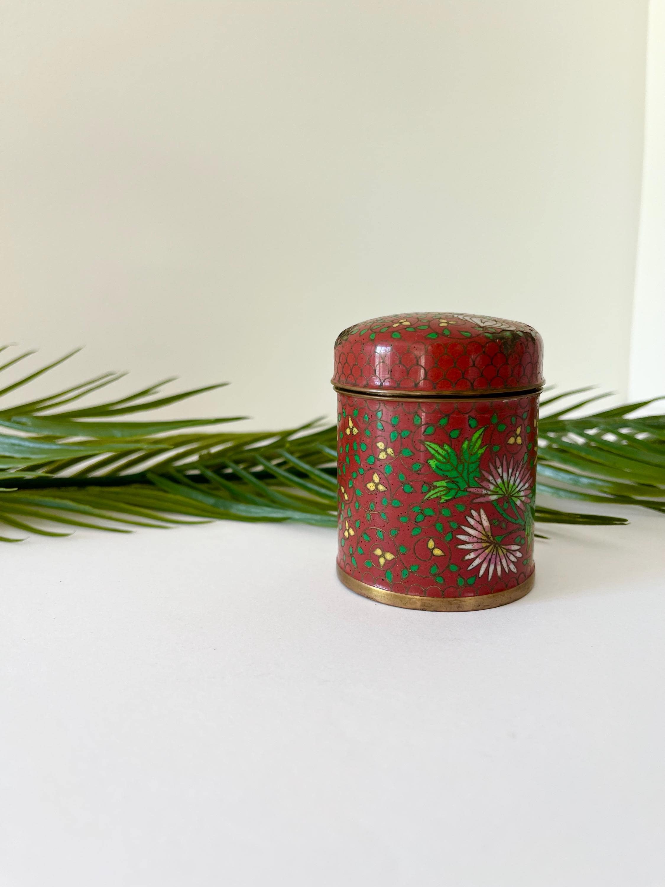 アンティーク七宝焼き銅箱 - Etsy 日本