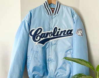 Vintage UNC Carolina Blue Varsity Bomber Jacket