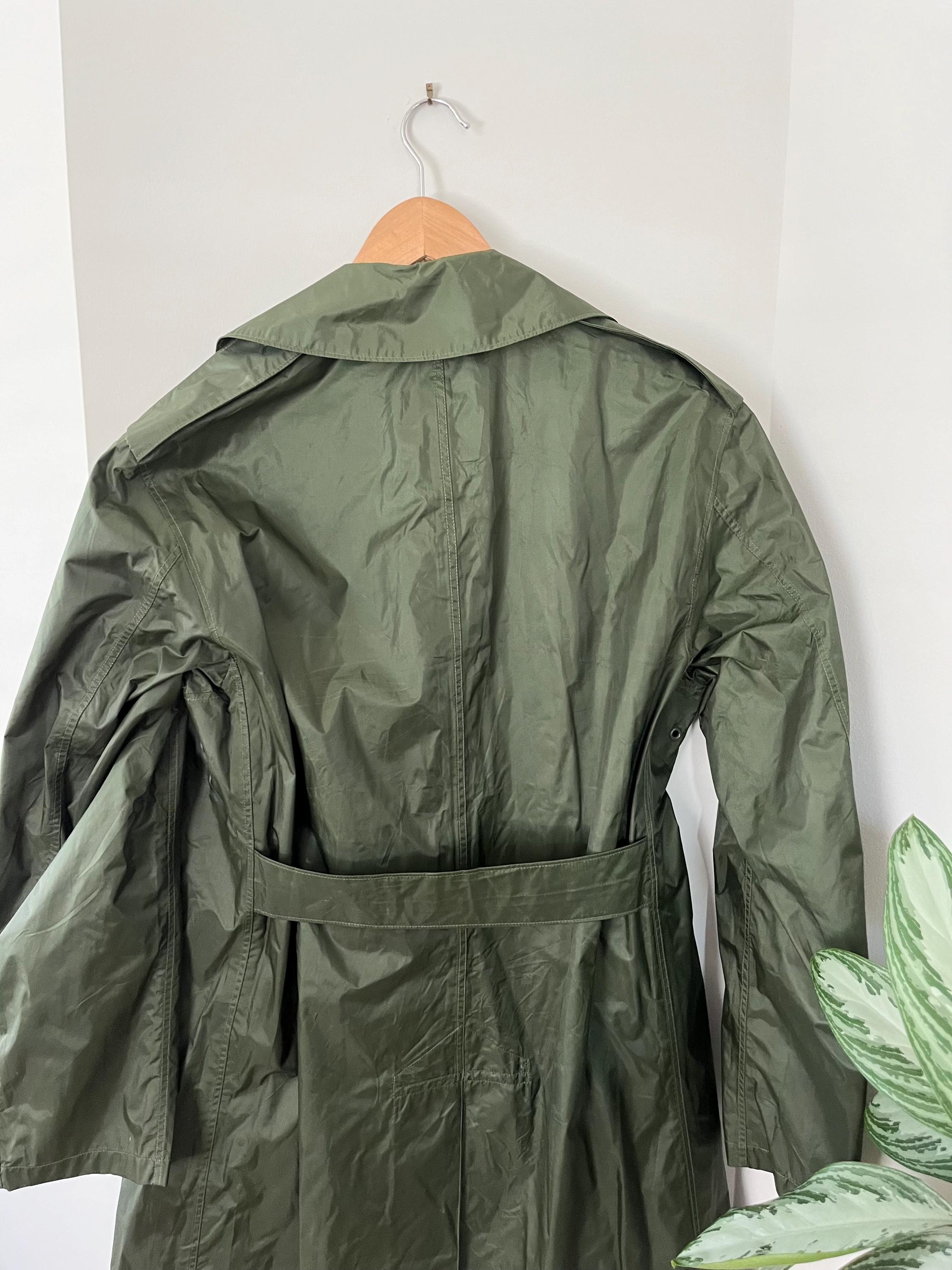ジャケット・アウター vintage military rain long coat 70s Vintage Military Trench Rain Coat, 1970s - Etsy