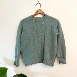 Vintage 1960s Cable Knit Wool Sweater
