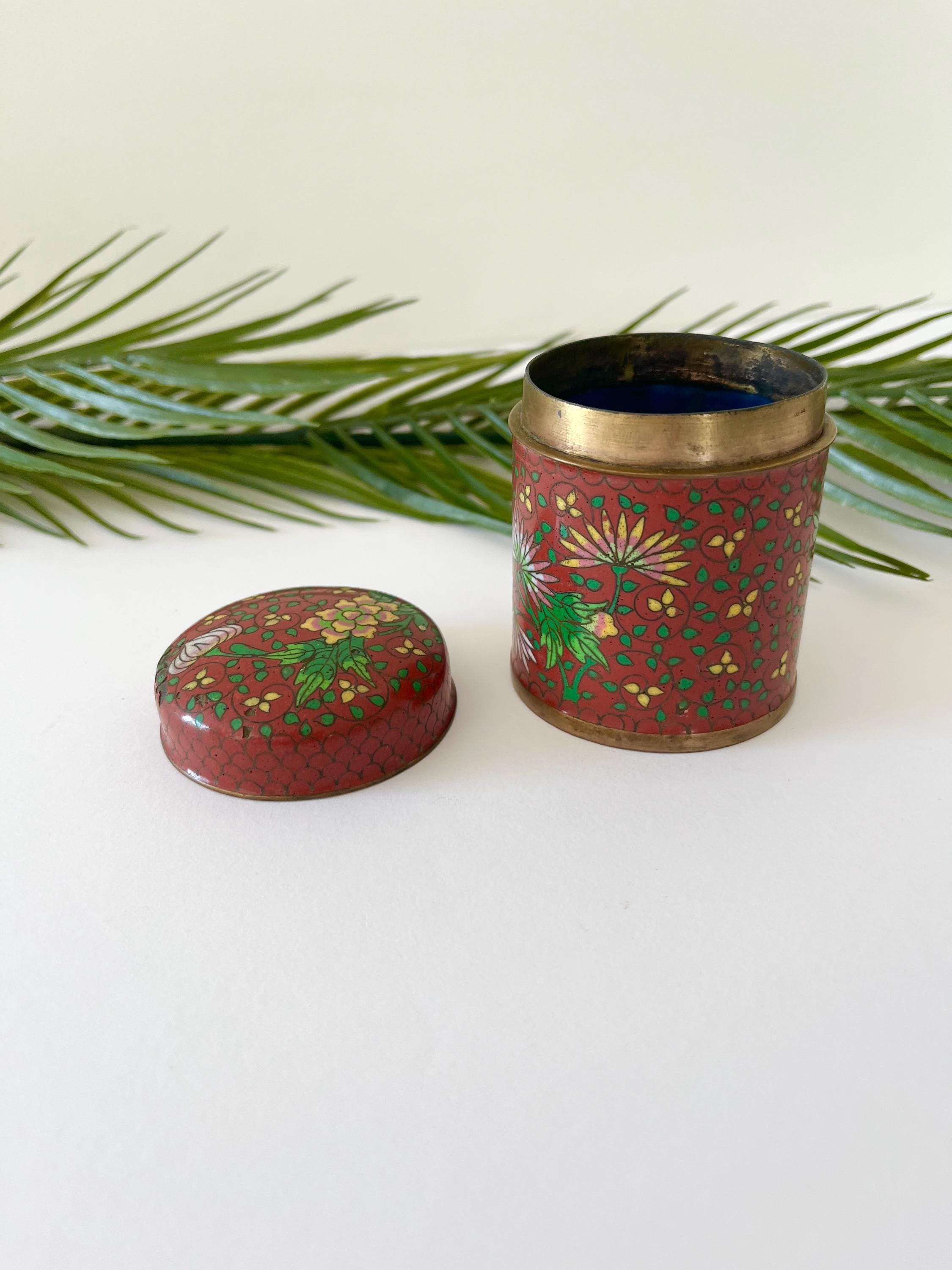 アンティーク七宝焼き銅箱 - Etsy 日本