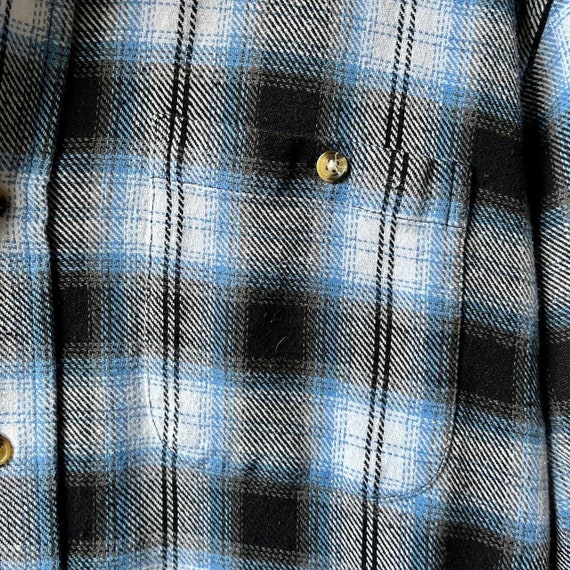 Blue and Black Flannel Shirt - image 5