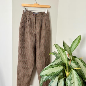Vintage Wool Plaid Trousers 25x27