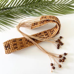 Vintage Boho Beaded Tie Waist Belt - Etsy display picture 3