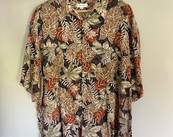 Vintage Pierre Cardin blommig hawaiiskjorta