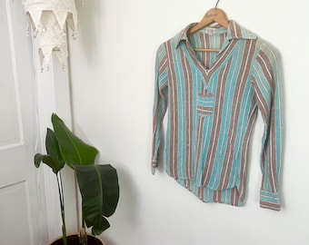 Vintage 1960er Jahre indianische Tunika-Bluse