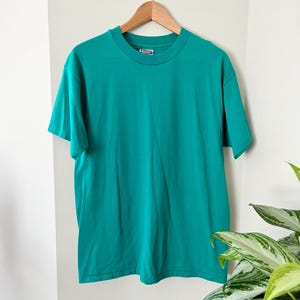 Vintage Aqua Hanes Single Stitch Tee Shirt
