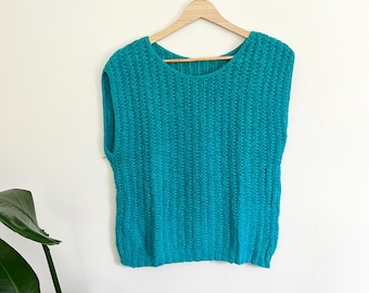 Vintage Aqua Knit Tank Top