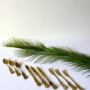 Bronze Rose Floral Mini Flatware