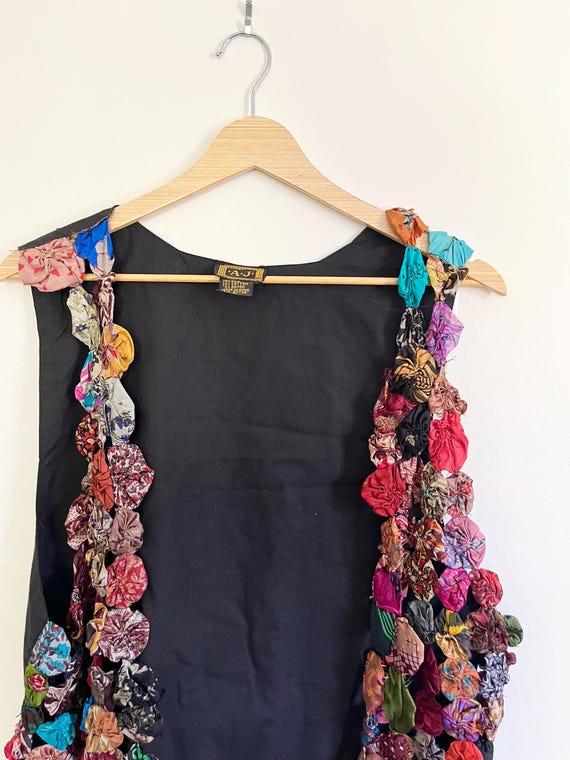 Vintage Yo-yo Patterned Vest - image 2