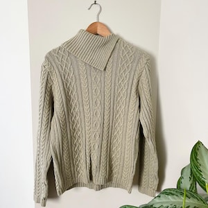 Vintage Sage Green Turtleneck Sweater