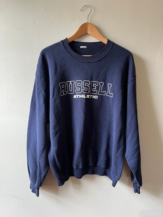 Vintage Russell Athletic Navy Blue Crew Sweatshirt