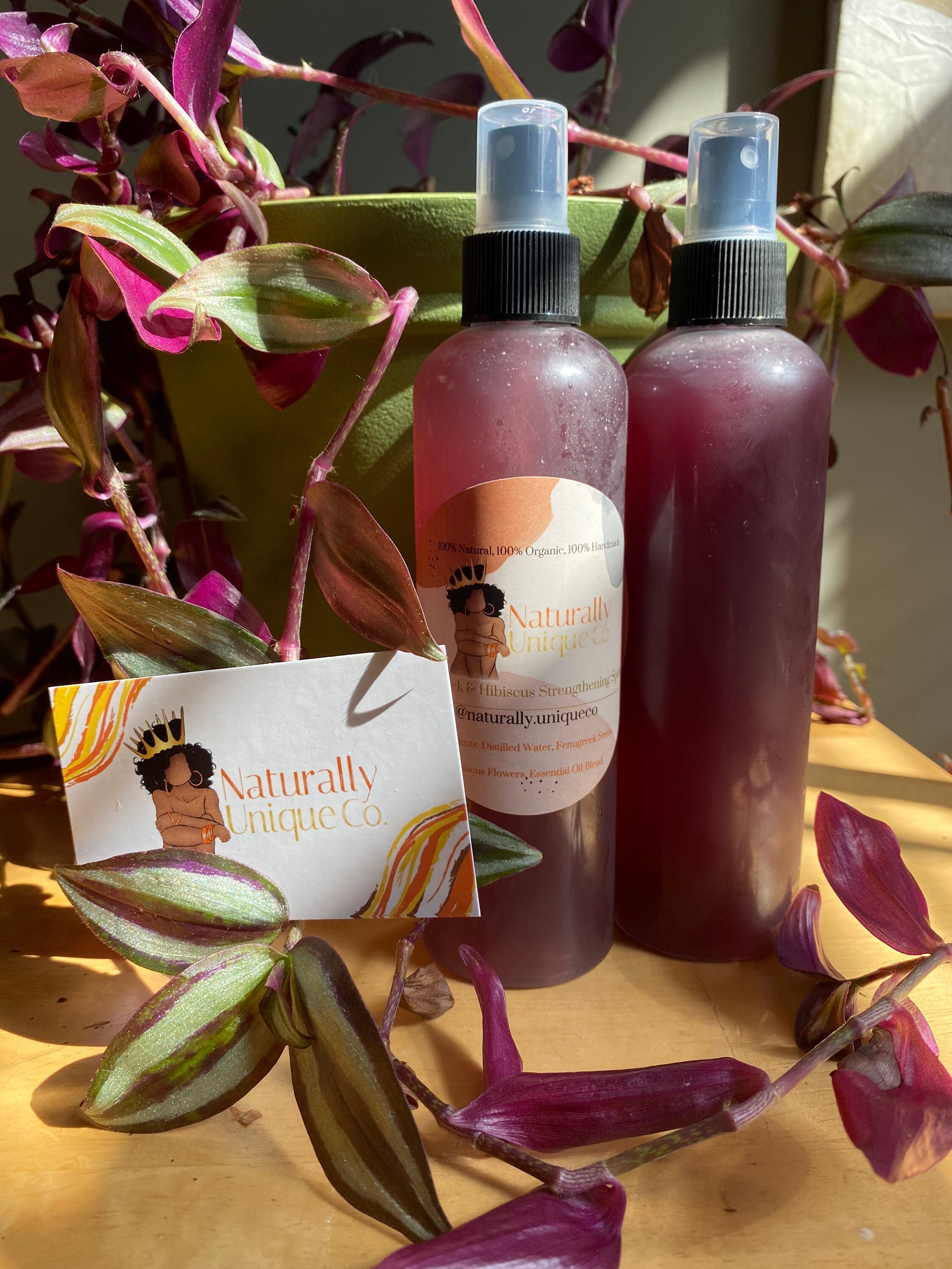 Fenugreek & Hibiscus Strengthening Spritz | Hair Moisturizer + Detang…