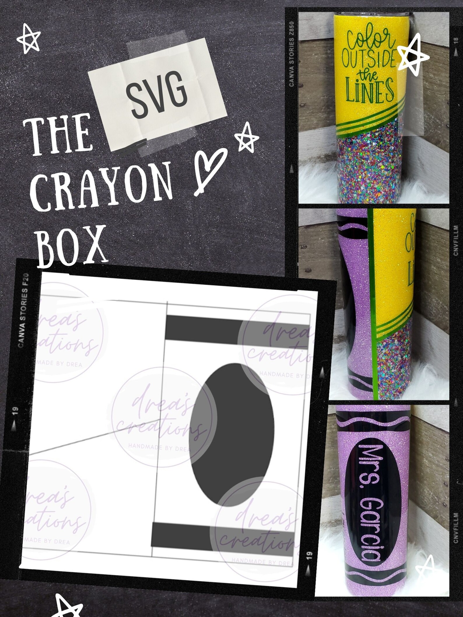 The Crayon Box Template Etsy
