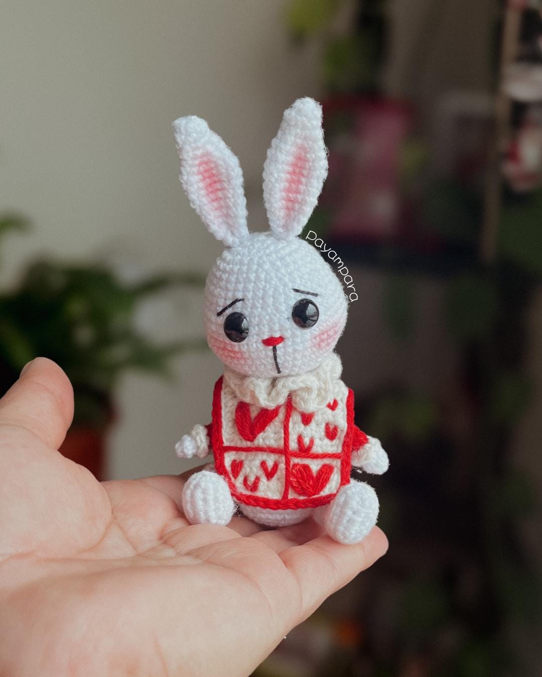 34 Crochet Rabbit Patterns with Baskets, Keychains, and Rattles 13 Alice's White Rabbit