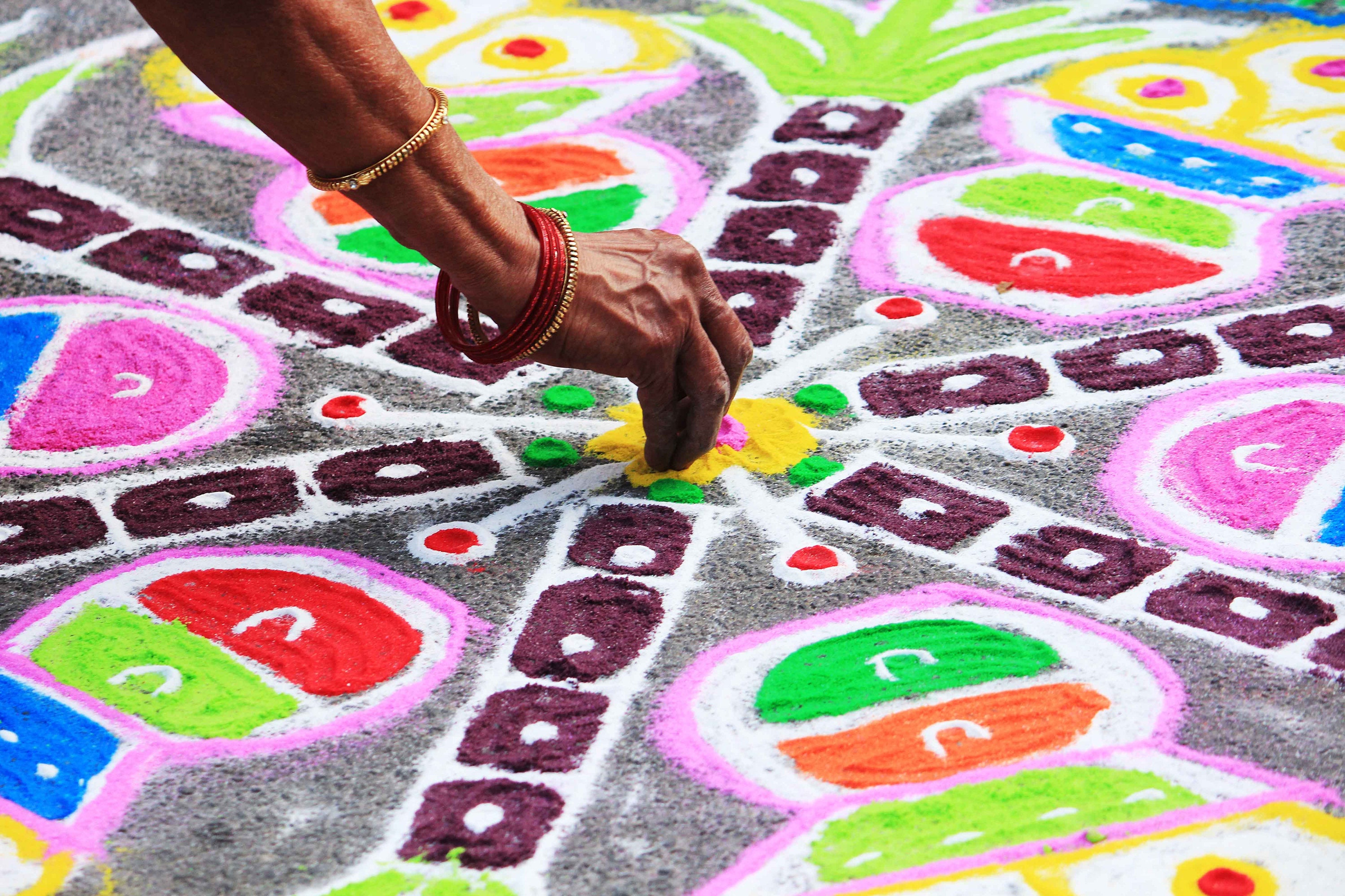 Kolam. Rangoli. Sand Art. Downloadable Photography. Printable Etsy