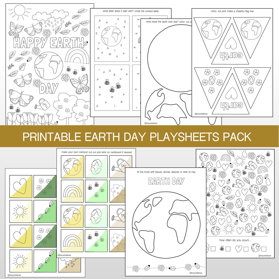 Printable earth day worksheets learning bundle with 7 | Etsy