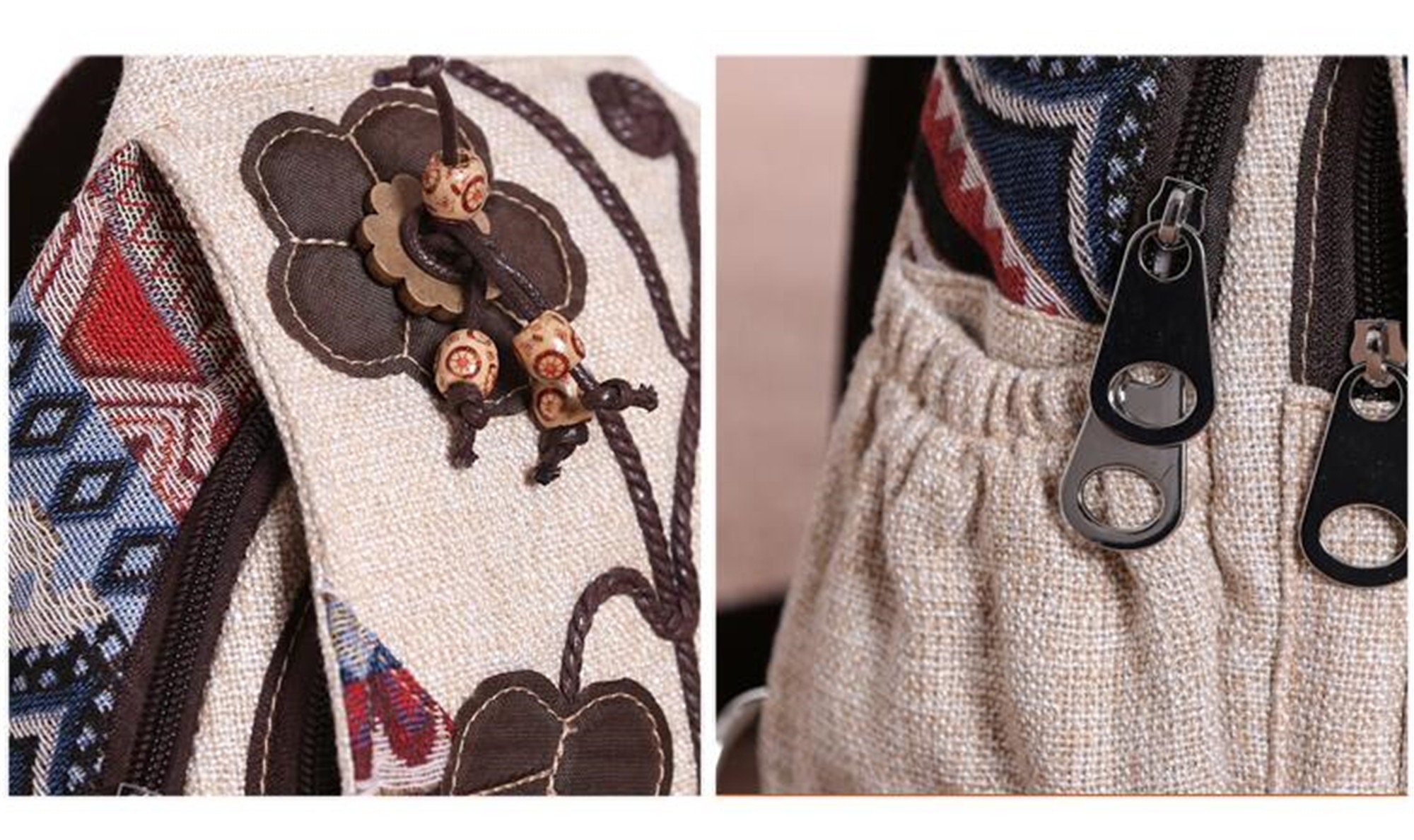 Vintage Cotton Fabric Backpacks for Women Lightweight Leisure Etsy