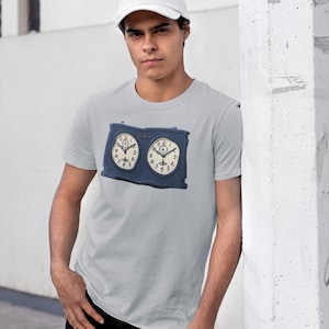 Camiseta gráfica de reloj de ajedrez vintage: camiseta retro de algodón