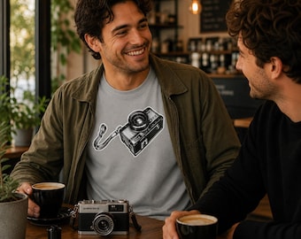 Vintage Olympus 35 Film Camera Photographer Art T-Shirt, Camera shirt, Photography Lover Gift, Camera t shirt, gift for photographer