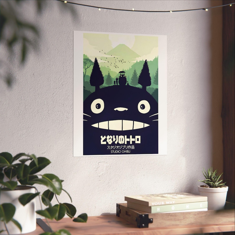 Totoro Film Poster: Studio Ghibli Anime Wandkunst, Matter Druck Bild 7