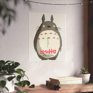 Pôster do filme Totoro, arte de parede do Studio Ghibli, decoração para casa, quarto infantil, pôster de desenho animado, anime imagem 8
