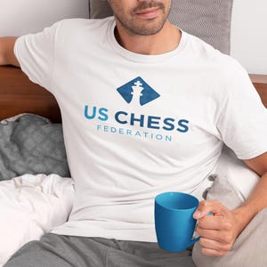 Camiseta estilo vintage de la Federación Estadounidense de Ajedrez: un regalo para los amantes del ajedrez.