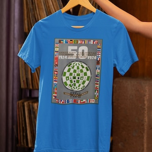 Camiseta vintage del torneo de ajedrez de la FIDE: Camiseta unisex de algodón