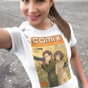 Chemise pour appareil photo, cadeau pour amateur d'appareil photo, chemise anime, chemise de photographie, chemise de film, chemise oeuvre d'art, chemise manga, cadeau pour lui, chemise de bande dessinée