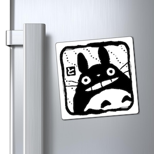 Cute Totoro Vinyl Magnet, Kawaii Fridge Art, Japanese cartoon, Studio Ghibli Gift, Anime, bumper magnet - great gift for anime fans