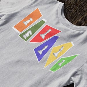 Camiseta de ajedrez vintage: diseño original, camiseta ligera de algodón
