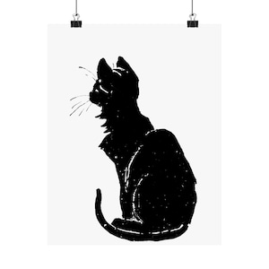 Matte Cat Art Print: Vertical Wall Decor for Animal Lovers