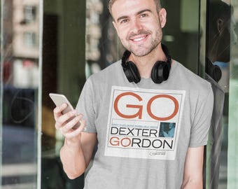 ヴィンテージ デクスター ゴードン ジャズレコードアルバム アートプリント ユニセックス Tシャツ、音楽愛好家へのギフト、音楽Tシャツ、音楽シャツ、ミュージシャンへのギフト