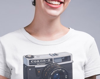 Vintage Russian Camera T-Shirt, camera shirt, camera t shirt, film camera t shirt, Retro Film Camera Tee