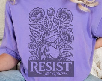 Activist Shirt Feminist Equality Resistance Tee Portland Frog Protest Top Anti ICE Shirt Birthday Gift for College Student Women