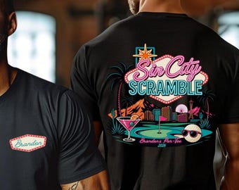 Vegas-Golf-Trinkshirt – Doppeltes Spiel am 19. Loch – Golftrip nach Las Vegas – Junggesellen-Golfshirt – Golfwochenende für Männer