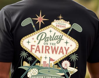 Golf-Poloshirt für Junggesellenabschiede in Las Vegas – Golf-Reise-Poloshirt für Trauzeugen – Golf-Outfit für Männer – Golfwochenende – Golfparty-Outfit