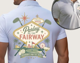 Vegas Junggesellenabschied Golf Polo Bräutigam Trauzeuge Brautführer Hemden Las Vegas Golfreise Partnerlook Golfcrew Junggesellenabschied Polo