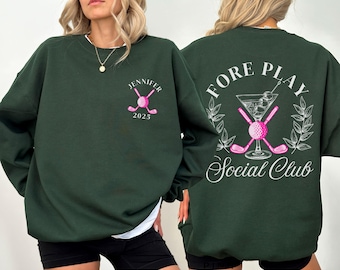 Golf Geschenk niedliche Country Club Sweatshirt Golf Fan Shirt Weibliches Golf Preppy Sweatshirt Frauen Golf Sweatshirt Mädchen Golf Bekleidung Frauen Golf Geschenk